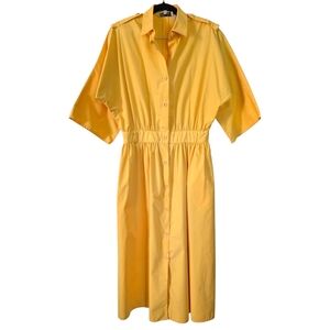 Vintage Rouie Sunny Yellow Midi Shirtdress